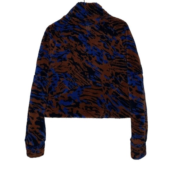 Lululemon XS Small Liquidize Camo Sherpa Scuba Oversized Fleece Pullover Jacket - Picture 2 of 6